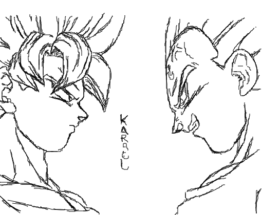 Goku e vegeta  Goku e vegeta, Goku desenho, Vegeta desenho