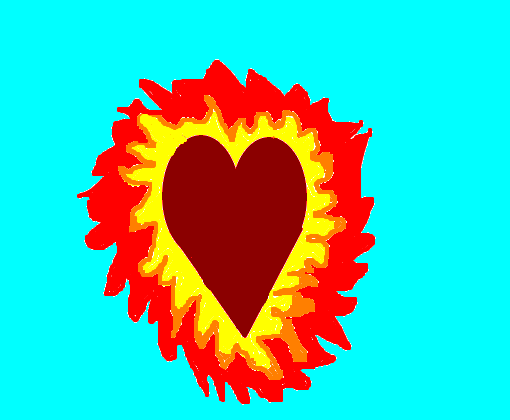 Coração em chamas 