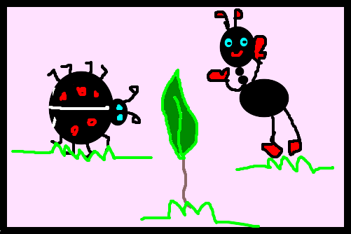 a formiga e a joaninha