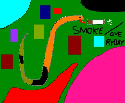 Tentativa cobra fumando