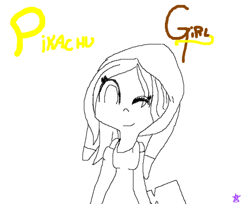 Menina pikachu *-* - Desenho de _lehlps - Gartic