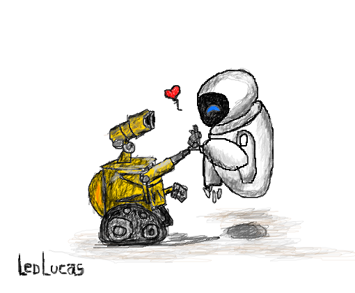 Wall-e & Eva - Desenho de ledlucas - Gartic