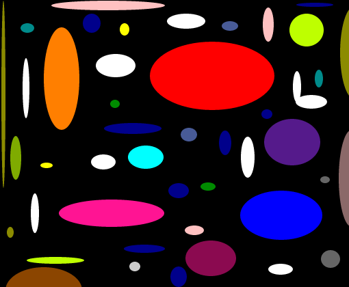 bolas coloridas no escuro