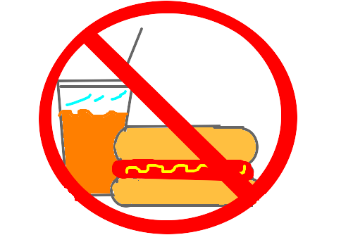 no food and drink