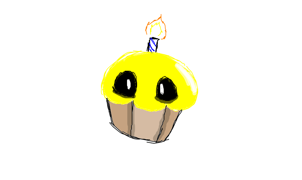 golden cupcake