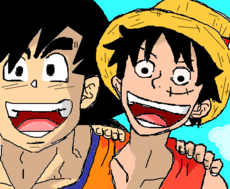Luffy and Goku da deep web.