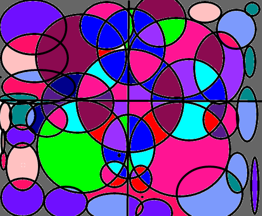 mundo de bolhas coloridas