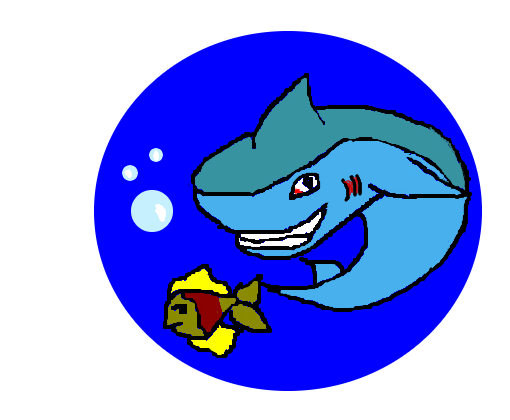 avatar simples: Tubarão e peixe