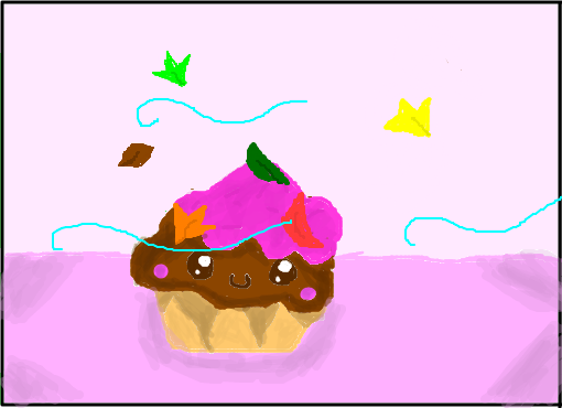 Cupcake in autumn.