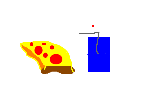 pizza e agua