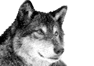 Lobo em pixels p/ Kaue