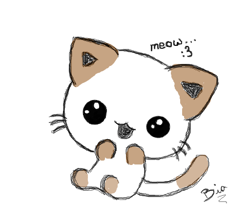 Gato Kawaii - Desenho de playerscorpion2136 - Gartic