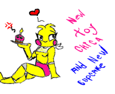 new toy chica and new cupcake