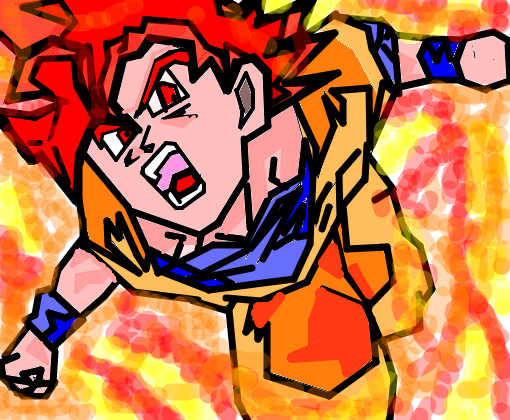 Goku ssj GOD - Desenho de maarrreeeta - Gartic