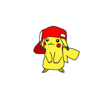Pikachu de boné (bugado)