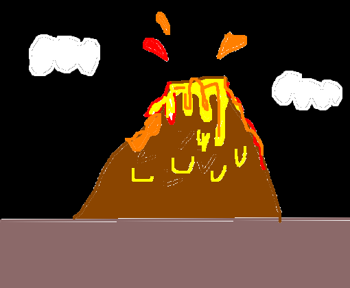 Vulcão em Erupção