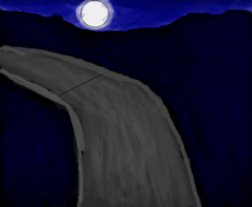 estrada de noite