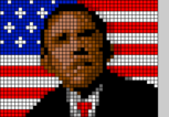 Barack Obama. Pixel Art. 
