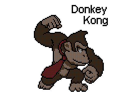 Donkey Kong. Pixel Art.