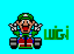  Luigi,Kart. Pixel Art.   