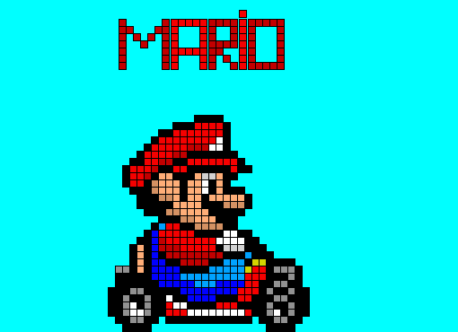 Mario Kart. Pixel Art.