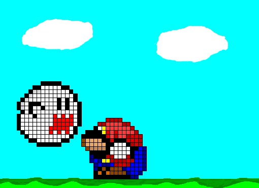 Mario. Pixel Art.