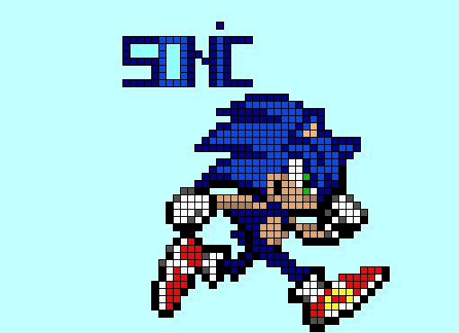 Sonic. Pixel Art. - Desenho de matheus1569 - Gartic