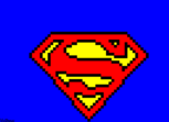 Logo Superman. Pixel Art.