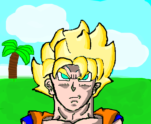 Goku SSJ God - Desenho de geoplay - Gartic