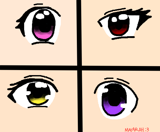 Olhos de anime que desenho