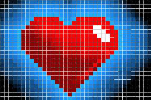 Coração pixel  Azul <3
