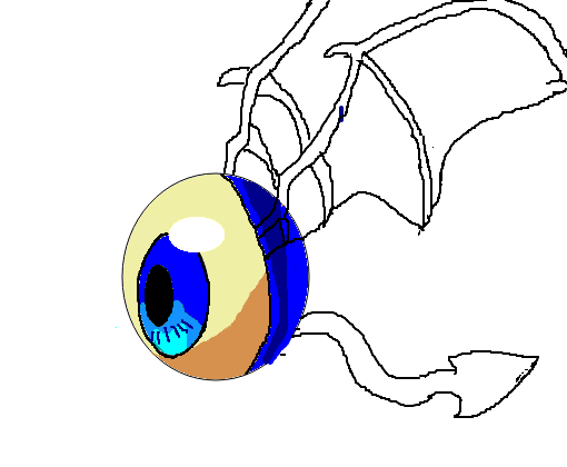 Blue Flying Eyeball