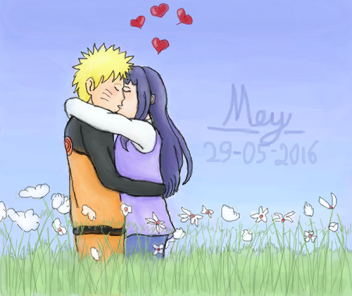 Naruto e Hinata <3 (pintado) - Desenho de caveranegra - Gartic