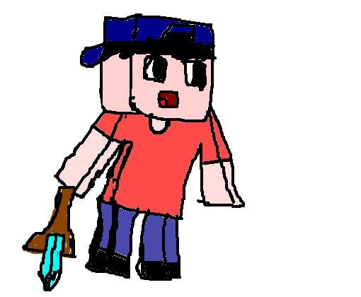 Boneco do minecraft png