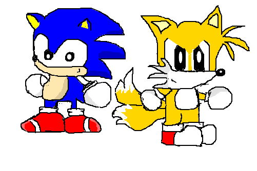 Sonic e Tails kids - Desenho de michel89 - Gartic