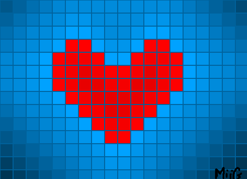 Coração em pixels (: