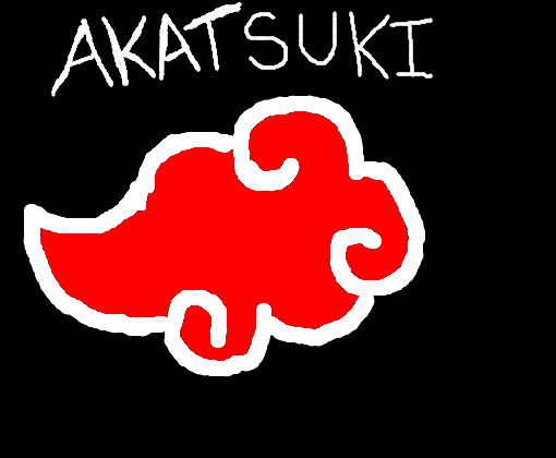 Como desenhar símbolo da AKATSUKI  How to draw AKATSUKI SYMBOL 