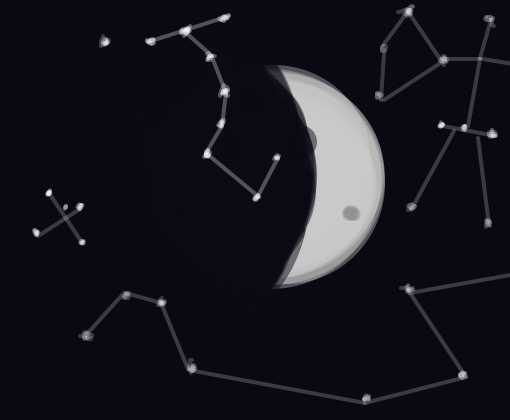 A Lua e as Constelações