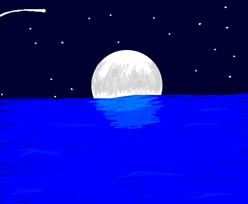 Lua no mar