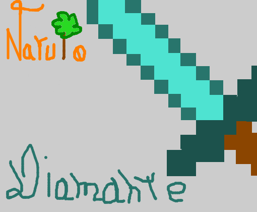 Espada de Diamante - Minecraft - Desenho de naruto__uzumaki__ - Gartic