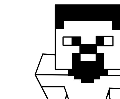 Steve - Minecraft [Preto e Branco]