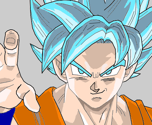 Goku SSJ Blue - Desenho de kuramaggg - Gartic