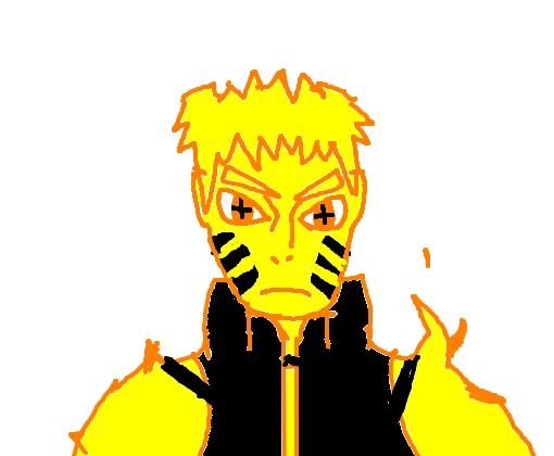 Desenho de hoje Naruto modo Kurama