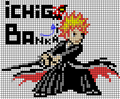 Ichigo Bankai Pixel Art