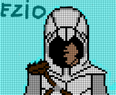 pixel art Ezio do Assassin's Creed