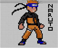 Naruto Shippuden pixel art