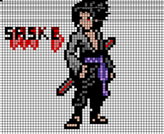 sasuke shippuden pixel art