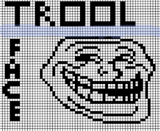 trool face pixel art