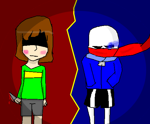 Error!Sans vs X!Chara [Animation] 