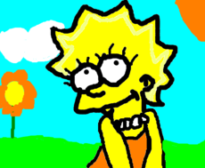 Lisa Simpson em um bosque